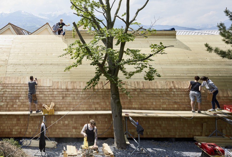 Der Bau der Fassade