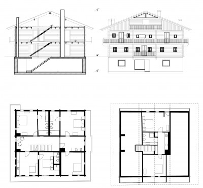 Schnitte und Grundrisse
