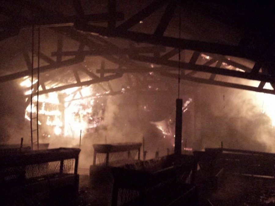 Incendio della vecchia stalla